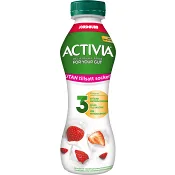 Drickyoghurt Jordgubb utan tillsatt socker 310g Activia.