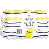 Kolsyrat Mineralvatten Citron 12-pack 33cl ICA.