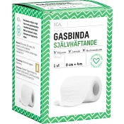 Gasbinda Självhäftande 8 cm 1-p ICA Hjärtat.