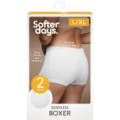 Boxer seamless L/XL 2p vit Softer Days.