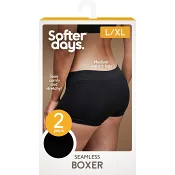 Boxer seamless L/XL 2p svart Softer Days.