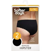Hipster seamless spets L/XL 2p svart Softer Days.