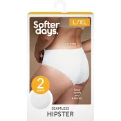 Hipster seamless spets L/XL 2p vit Softer Days.