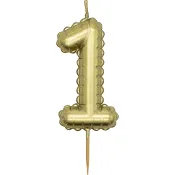 Sifferljus 1 guld Happy Party.