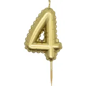 Sifferljus 4 guld Happy Party.
