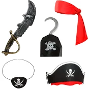 Utklädnad Pirat 5 delar Festive.