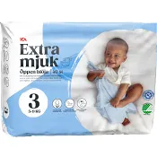 Blöjor Extra mjuk öppen blöja strl 3 5-9kg 40-p ICA.