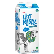 Lättmjölk längre hållbarhet 0,5% 1,5l ICA.