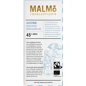 Chokladkaka Mörk Choklad Saltstänk 45% 80g Malmö Chokladfabrik.