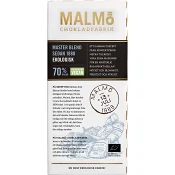 Chokladkaka Mörk Choklad Master Blend 70% 80g Malmö Chokladfabrik.