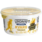 Kvarg Vaniljsmak Laktosfri 0,2% 500g Lindahls.