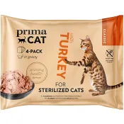 Kattmat Sterilized Cats Turkey 4p PrimaCat.