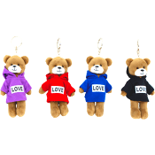 Nyckelring Mjukisbjörn Med Hoodie 1st Festive.