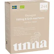 Vällling &amp; gröt med havre eko 2in1 6m 300g Unna.