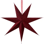 Stjärna 60cm Velvet mörkröd ICA.