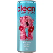 Energidryck Wild Strawberry 33cl Clean drink.
