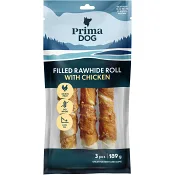 Fylld tuggrulle kyckling 3-p 189g PrimaDog.
