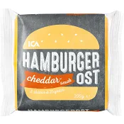 Hamburgerost cheddarsmak 200g ICA.