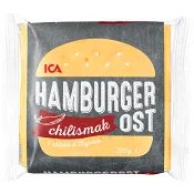 Hamburgerost med chilismak 200g ICA.