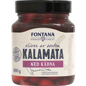 Kalamataoliver med kärna 360g Fontana.