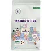 Hundmat Torrfoder Insects &amp; Rice 3kg Petgood.