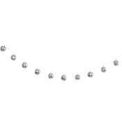 Girlang 1,5m silverdisckokula Festive.