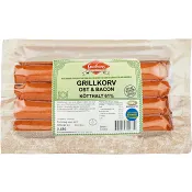 Grillkorv Ost &amp; Bacon Alspånsrökt 8-pack 480g Gudruns.