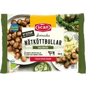 Nötköttbullar eko Fryst 400g KRAV Scan.