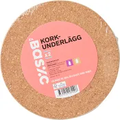 Korkunderlägg 19,5cm 2-p ICA.