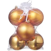 Julkulor 6-p i Meshbag Guld ICA.