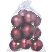 Julkulor 12-p i Meshbag Röd ICA.