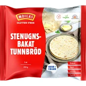Stenugnsbakat tunnbröd Glutenfri 210g Moilas.