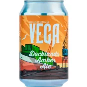 Öl 3,5% Docklands Amber Ale 330ml Vega Bryggeri.