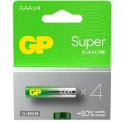 Batteri GP Super Alkaline AAA/LR03 4-pack GP.