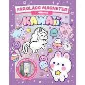 Färglägg magneter Kawaii : Målarbok.