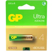 Batteri GP Ultra Alkaline AA/LR6 4-pack GP.