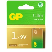 Batteri GP Ultra Alkaline 9V/6LF22 1st GP.