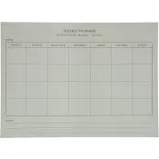 Veckoplanerare med magnet.