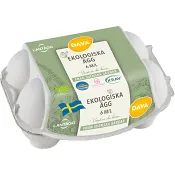 Ägg Frigående M/L Ekologiska 6-p KRAV Svenska Lantägg.