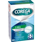 Tandprotesrengöring Tablett 3 minuter 66-p Corega.