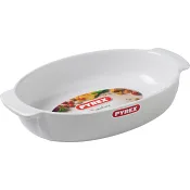 Ugnsform vit oval 35x23cm.