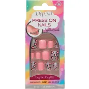 Press On Nails Pink Leop 1 Styck Depend.