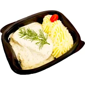 Fiskfilé Ångad Med Potatismos &amp; Dillsås 450g Jätten Cater.