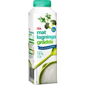 Matlagningsgrädde 13% 5dl ICA.