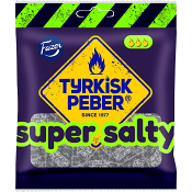 Sockerpåsar Tyrkisk Peber Super Salty 80g Fazer.