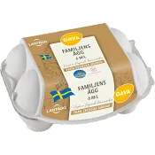 Ägg M/L Familjens frigående inomhus 6-p Lantägg.