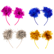 Diadem Med Glitter Pom Poms 1st FESTIVE.