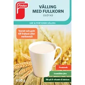 Välling med fullkorn, osötad 650g Findus.
