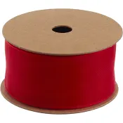 Organzaband 2,8cmx5m, röd.