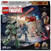 LEGO Marvel Iron Man &amp; War Machine mot Hammer Drones 76320.